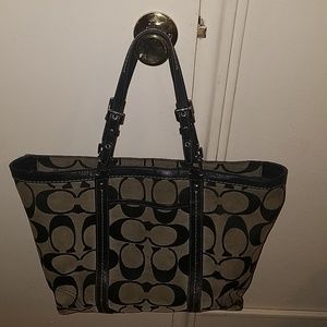 BLACK COACH TOTE